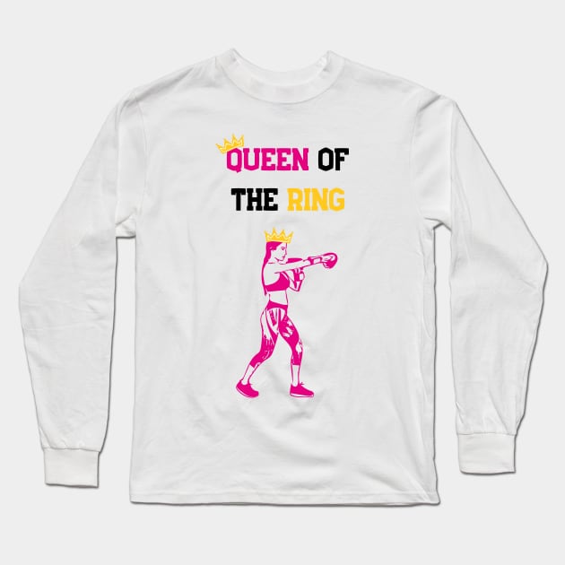 Queen of the boxing ring, light Long Sleeve T-Shirt by CoffeeBeforeBoxing